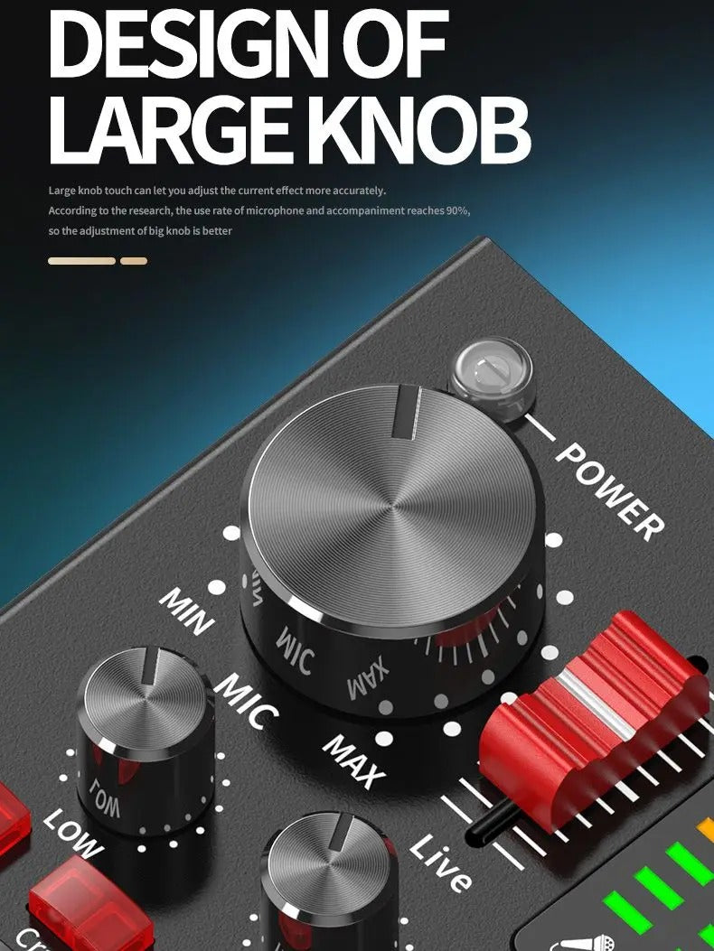 V88 Live Sound Card Mixer – USB External Sound Card for Mobile Phone with Anchor Network Interface Type