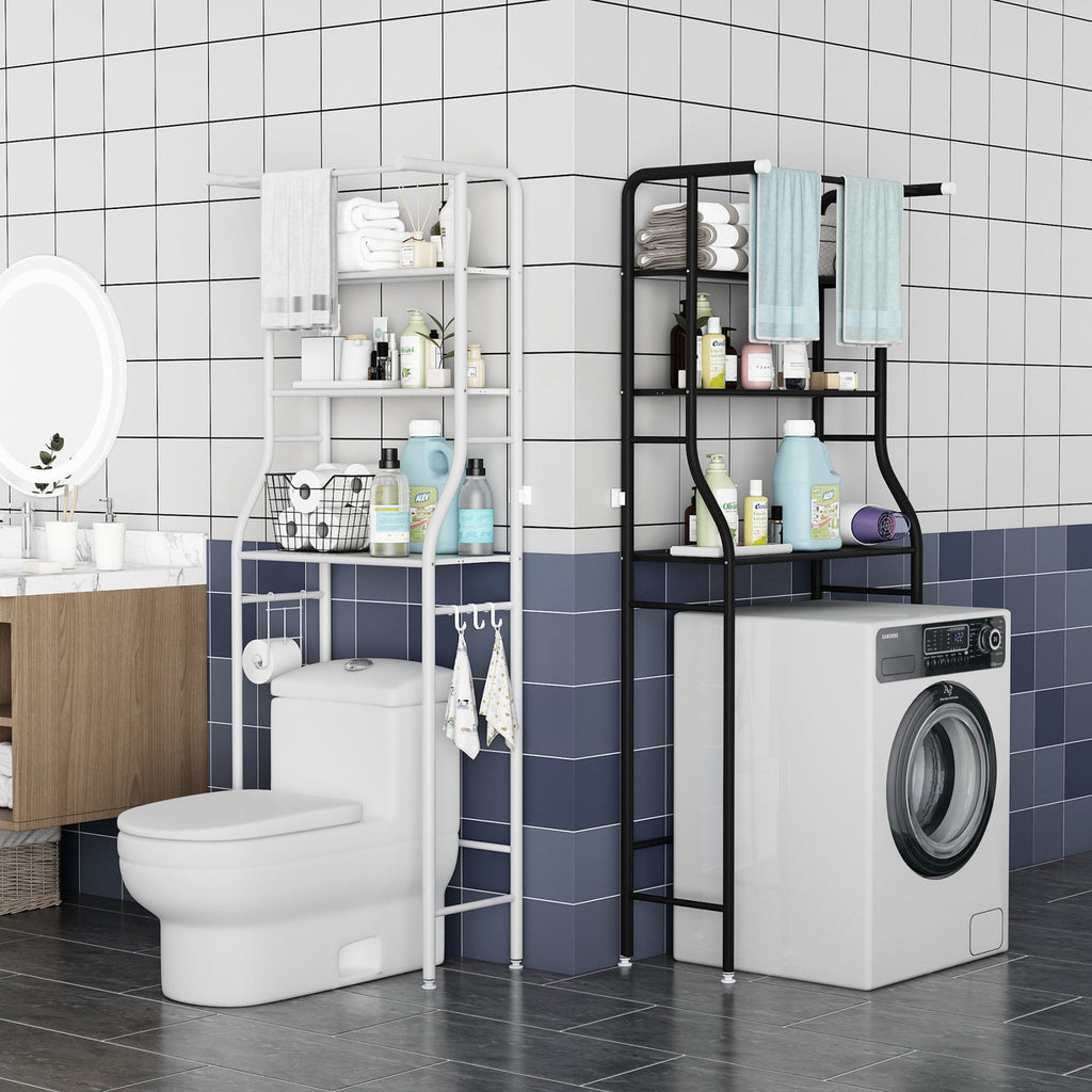 2/3 Layer Washing Machine Stand and Bathroom Storage Rack | Shelf with Towel Rack