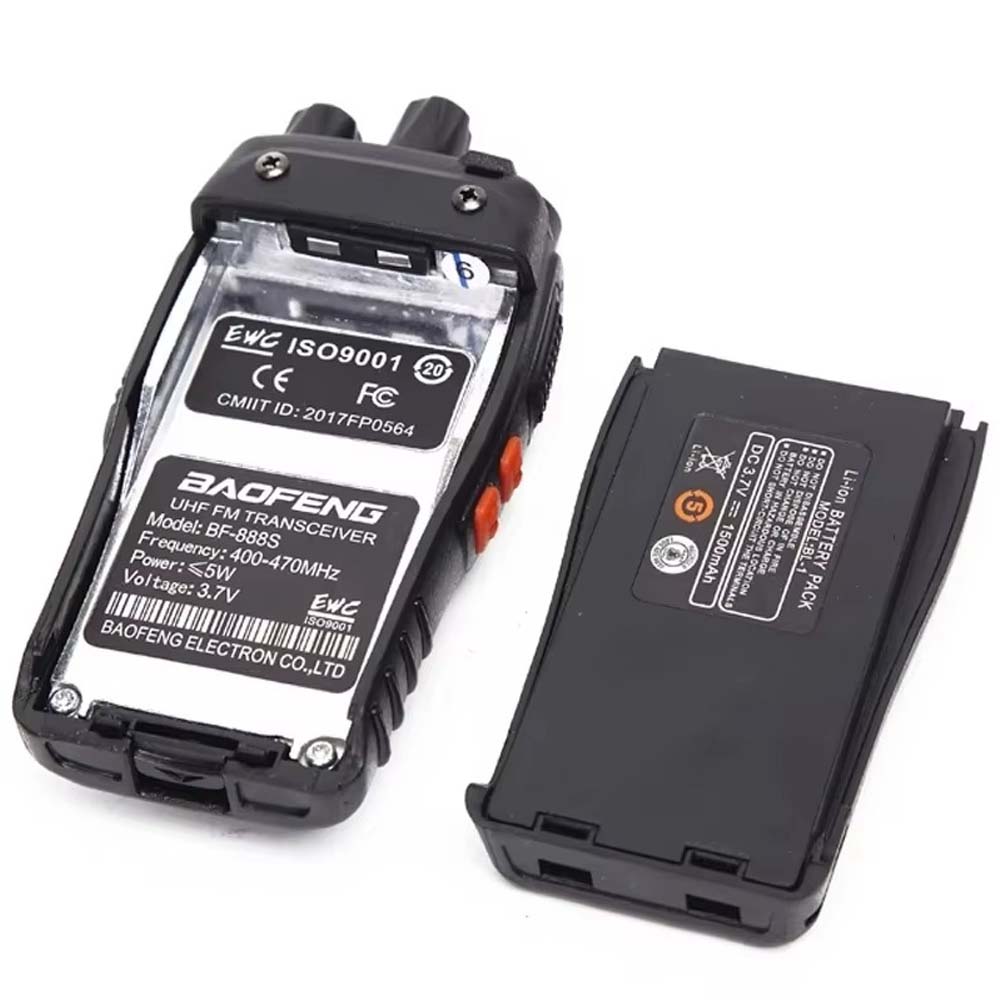 BF-888S UHF 400-470MHz Handheld Walkie-Talkie. 5W long-range ham radio for professional & commercial use. Wireless communication.