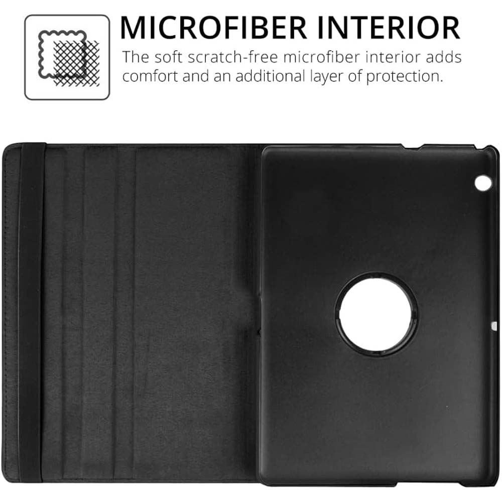 360° Rotating Case Compitable for Huawei MatePad 10.1 T6/X6 - Premium Leather Smart Cover (Multi-Color Options)