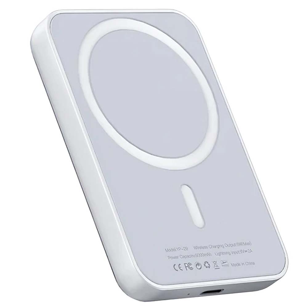 YP29 Magnetic Power Bank - 5000mAh Wireless Charger, Compact Portable Battery Pack for Phones, Compatible with MagSafe