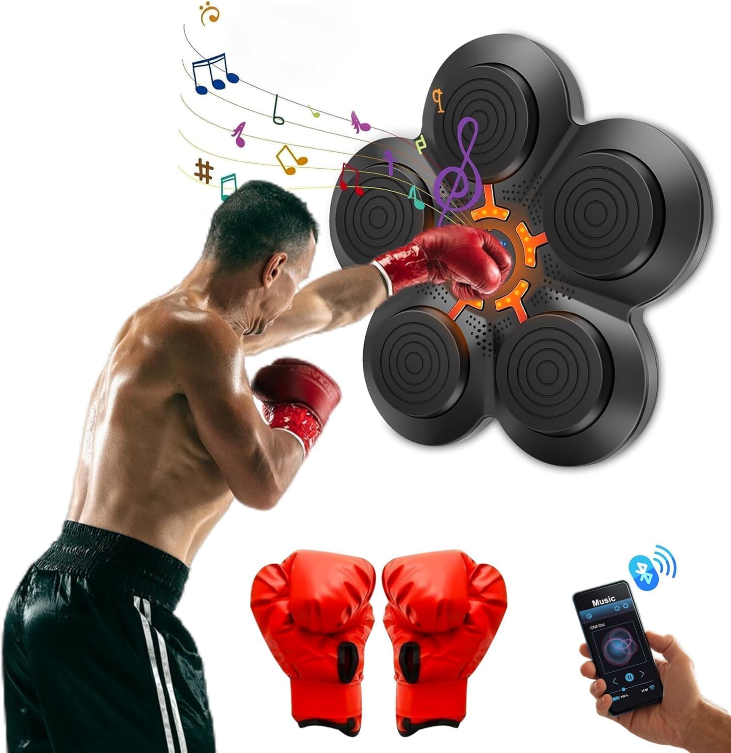 Music Boxing Machine – Electronic Smart Focus & Agility Training | Digital Boxing Target | Wall-Mounted Boxing Pad for Intense Boxing Machine & Boxing Target Workouts