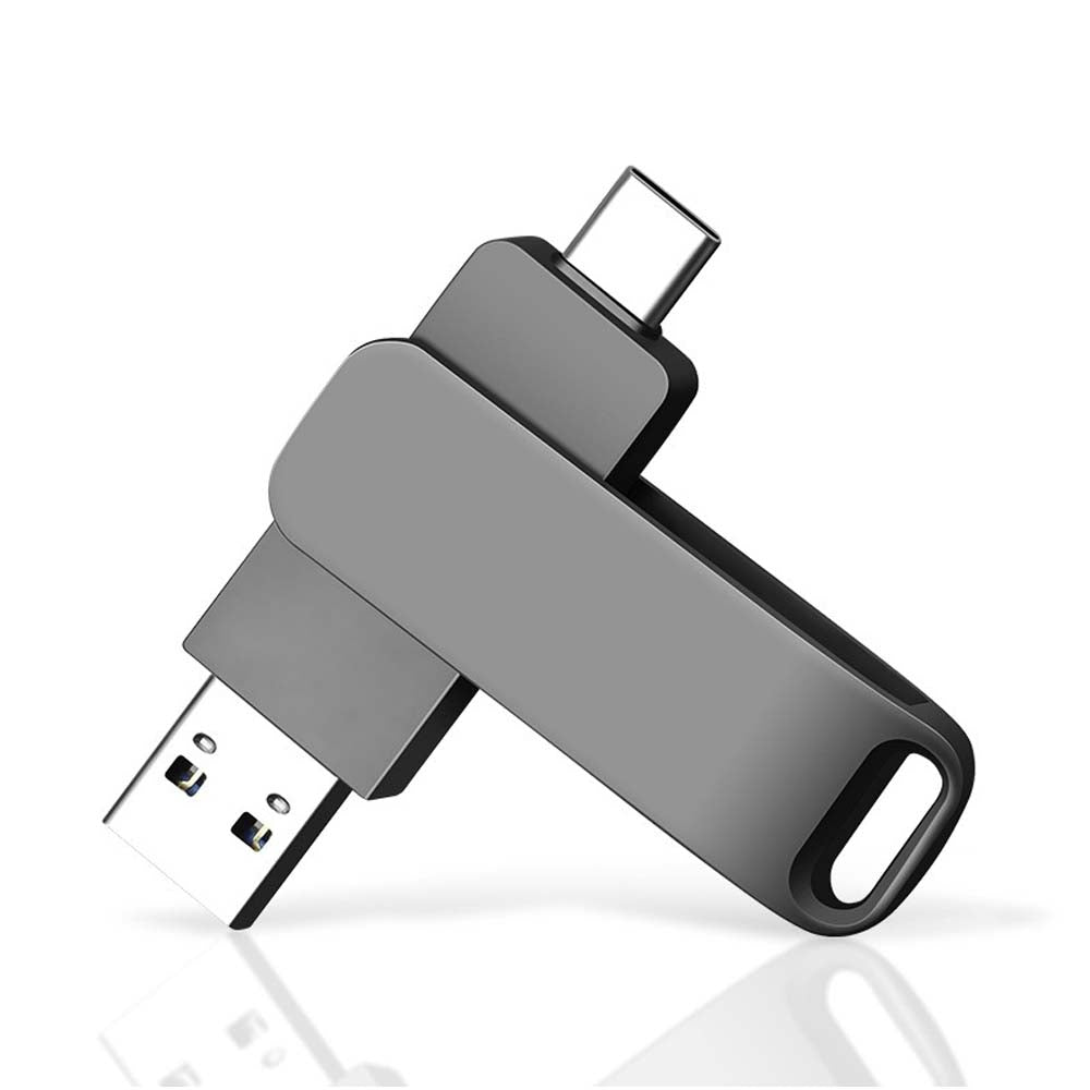 64GB USB-C Flash Drive - 170MB/s High-Speed Dual-Port Memory Stick for Android Phones, Tablets, PCs & Mac (Black)