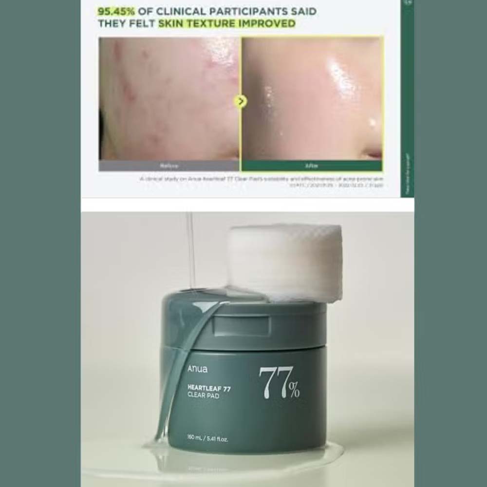 ANUA Heartleaf 77% Soothing Toner Pads. Gentle exfoliating & calming cotton pads for sensitive, troubled skin pads.