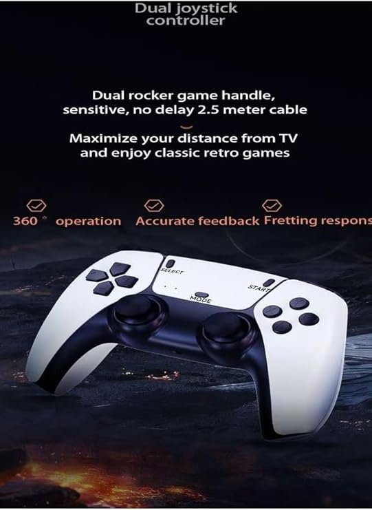 Wireless 2.4G High-Definition Arcade PSP – Home TV Mini Game Console | Compatible with PS5 Handle | 64GB Storage with 15,000 Pre-Loaded Games