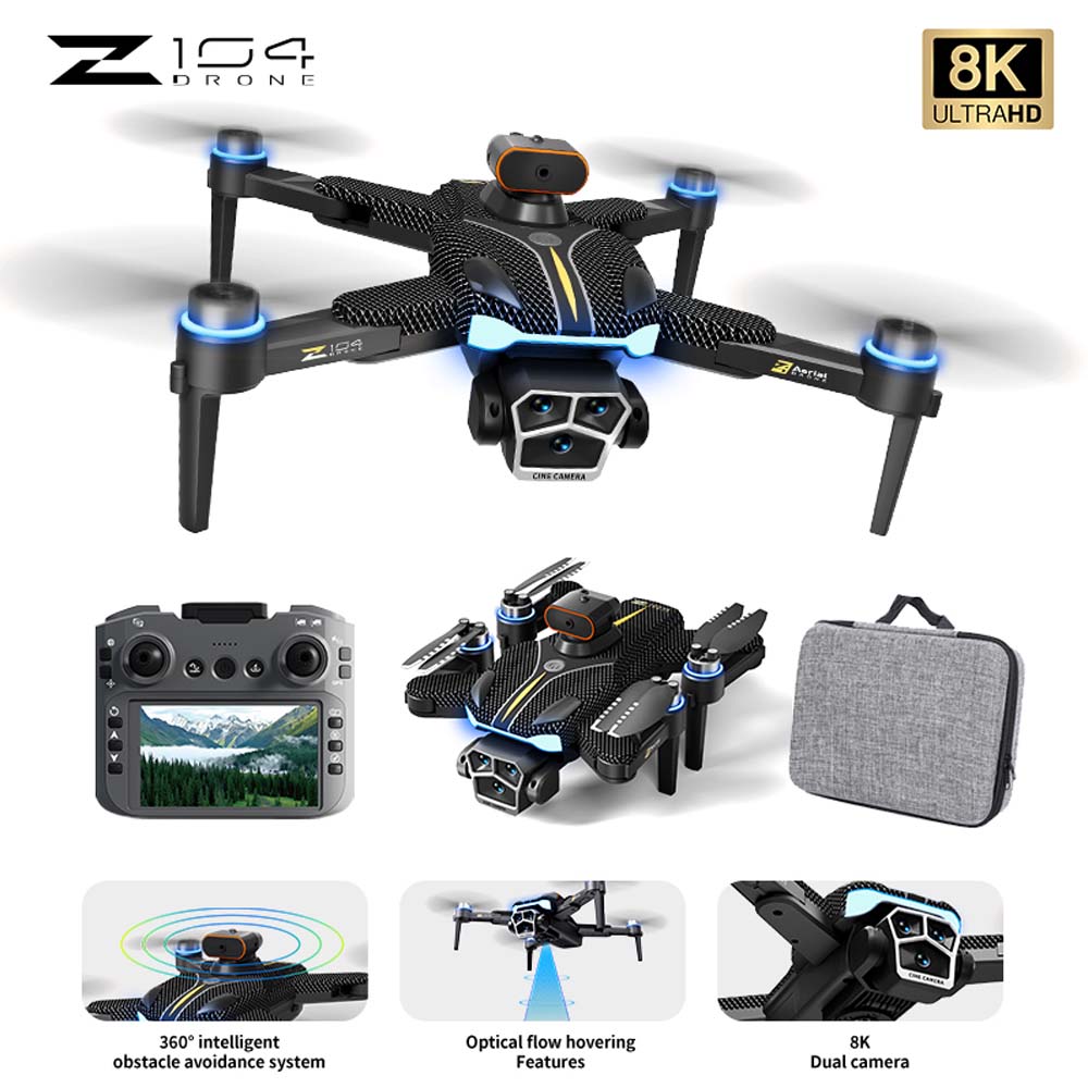 Z104 Drone with 4.5" Screen Remote. Professional GPS aerial photography drone with balance armor style. For kids & adults.