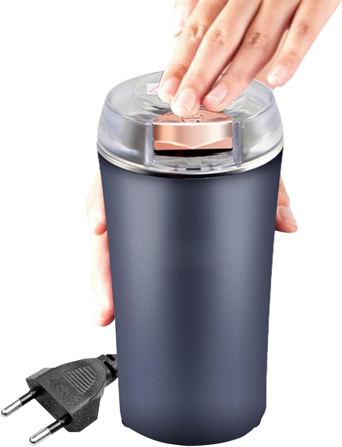 Small Stainless Steel Coffee Grinder - Powerful Electric Spice & Coffee Bean Grinder for Home, Compact & Multi-Purpose