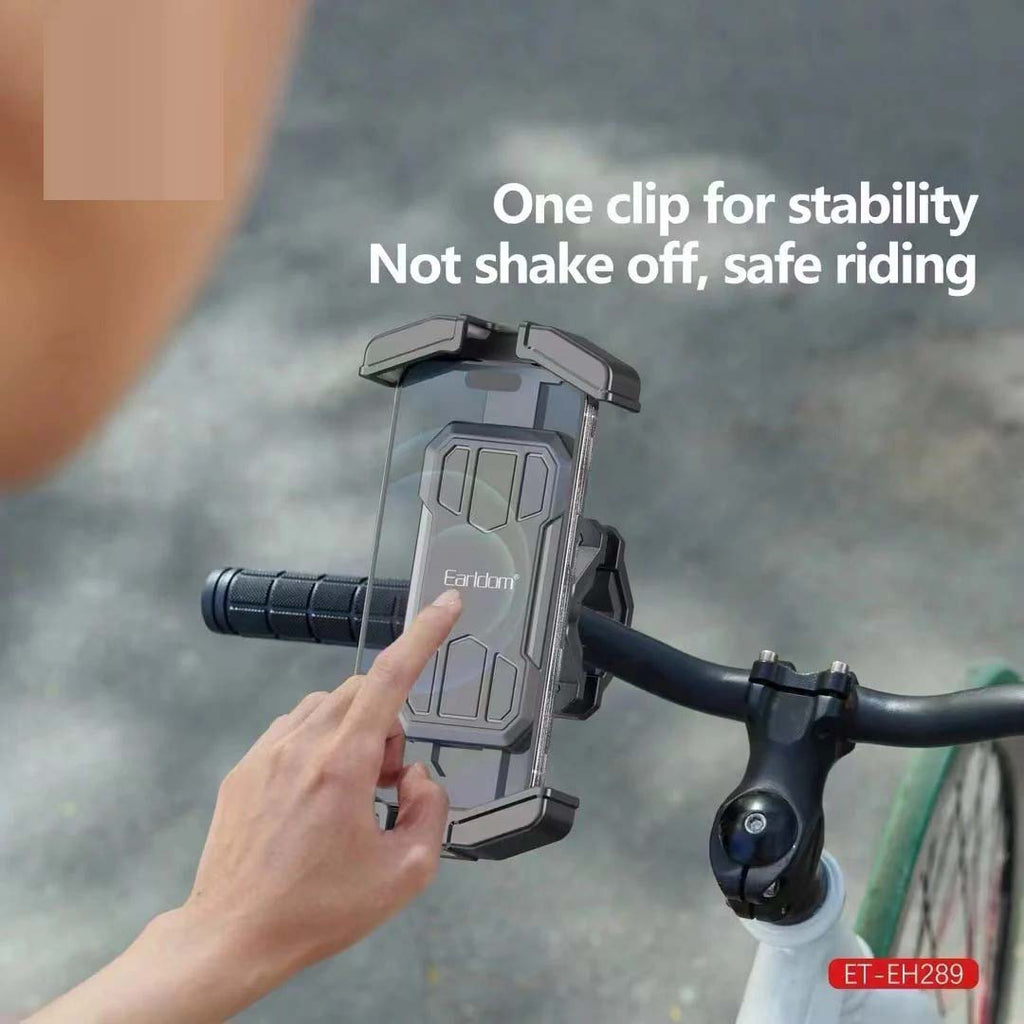 Universal Bike Mobile Stand (ET-EH289) | Adjustable Smartphone Holder for Bicycles, Motorcycles, and Bikes | One-Hand Operation, Multi-Perspective Adjustment, and Stable Clip Design