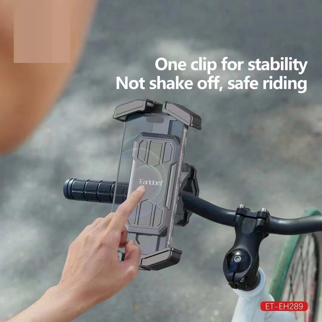 Universal Bike Mobile Stand (ET-EH289) | Adjustable Smartphone Holder for Bicycles, Motorcycles, and Bikes | One-Hand Operation, Multi-Perspective Adjustment, and Stable Clip Design
