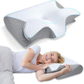 2-in-1 Memory Foam Cervical Orthopedic Pillow for Neck Support | وسادة رقبة أرثوبيدية من رغوة الذاكرة 2 في 1 لدعم الرقبة