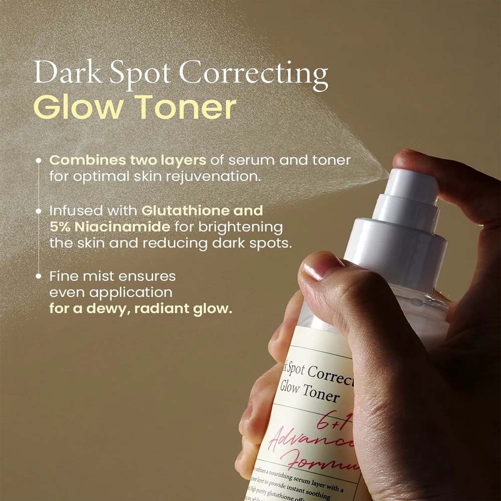 AXIS-Y Dark Spot Correcting Glow Toner - 5% Niacinamide, Glutathione & Hyaluronic Acid, Brightening Vegan Toner, 4.22oz