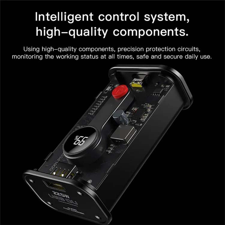 YP35 10000mAh Fast Charging Power Bank – LED Display Phone Charging Station