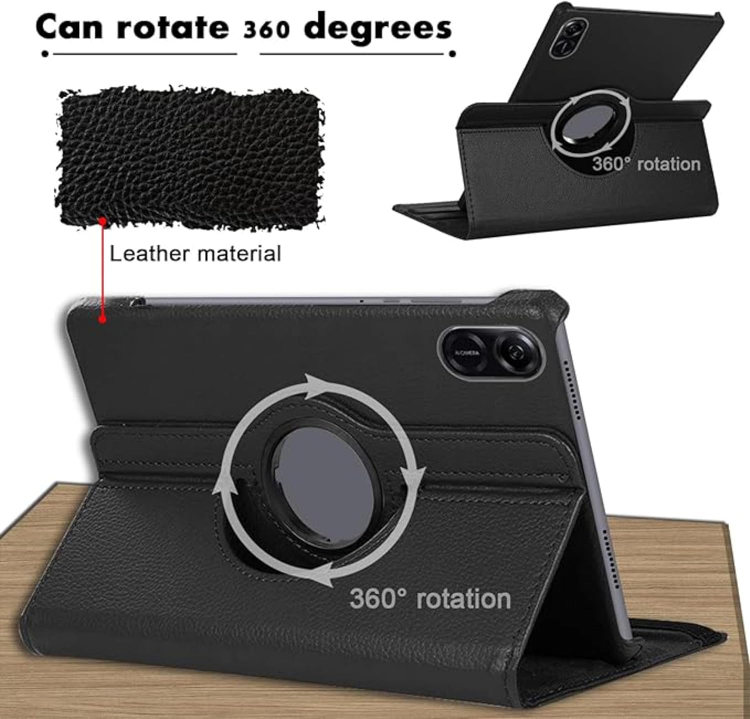 360° Rotating Compitable for Honor Pad X9/X8 Pro 11.5" Case - PU Leather Stand Cover with Multi-Angle Protection (Multi)