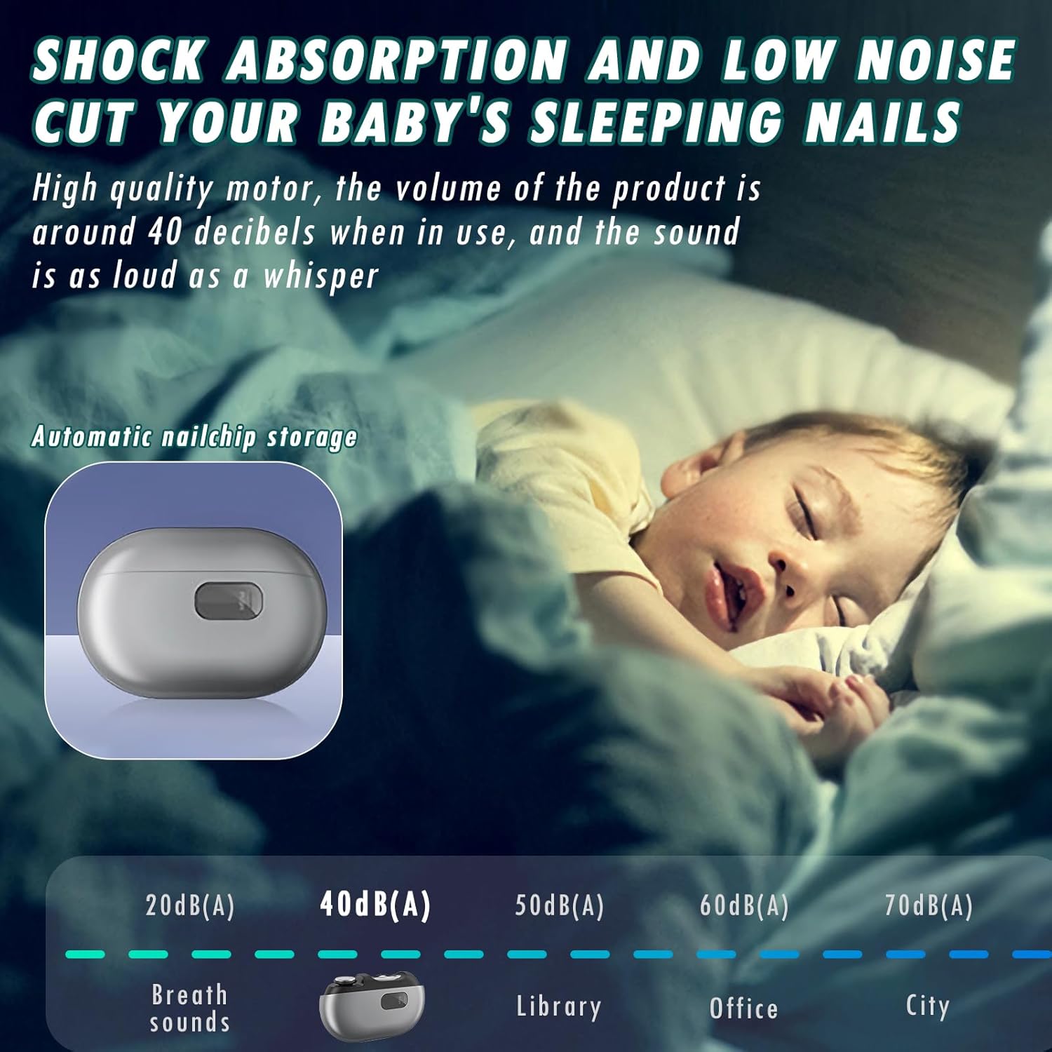 2-in-1 Electric Nail Clipper & File - USB Rechargeable Manicure/Pedicure Kit with LED Light, 2 Speeds for Professional Results