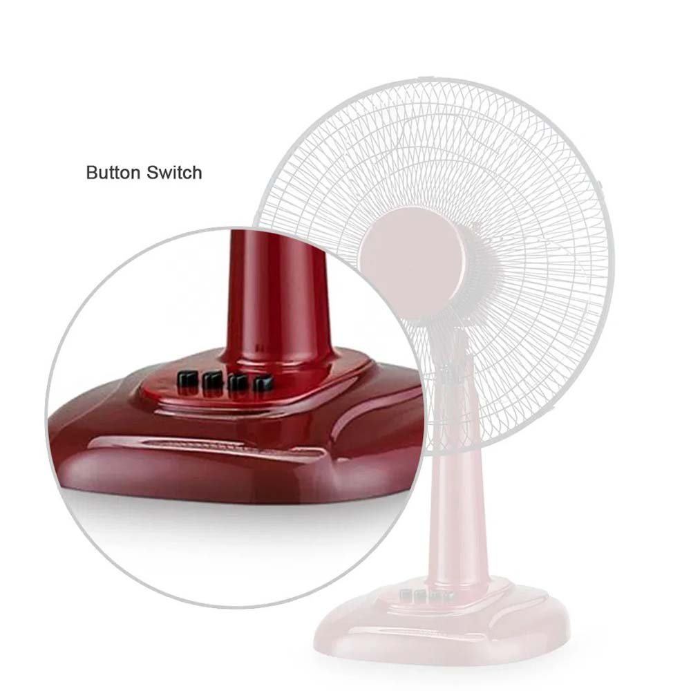 MTF-425 16" Table Fan - 3-Speed Adjustable Tilt, Quiet Operation for Home & Office