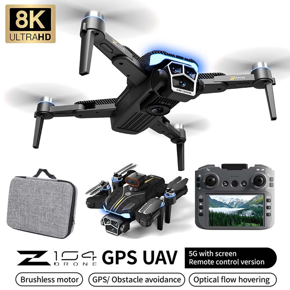 Z104 Drone with 4.5" Screen Remote. Professional GPS aerial photography drone with balance armor style. For kids & adults.