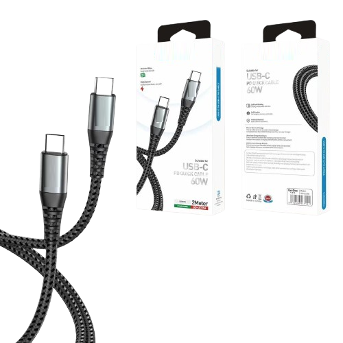 6ft USB C to USB Type C Cable, 60W PD Quick Charger Cable - 2 Meter Fast Charging and Data Sync Cable compitable for All USB-C Devices