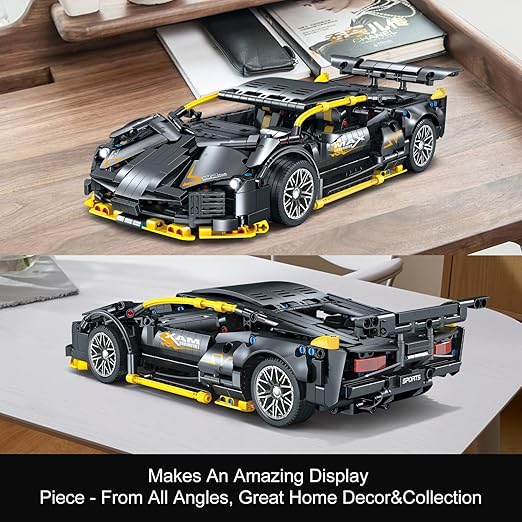1215-Piece Sports Car Building Blocks | 1:14 Race Car Model Set | STEM Supercar Toy for Boys, Girls & Adults | Collectible Display, Engineering Kit