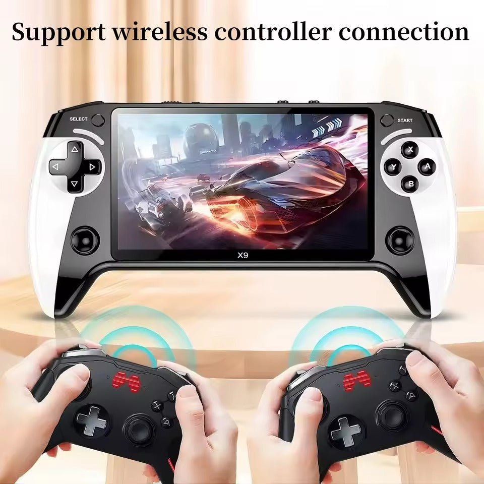 X9 HD Handheld Game Console - 5.5" IPS Screen, P1 HD Output, Dual Joystick for GB/GBA/GBC Games, Portable Retro Gaming