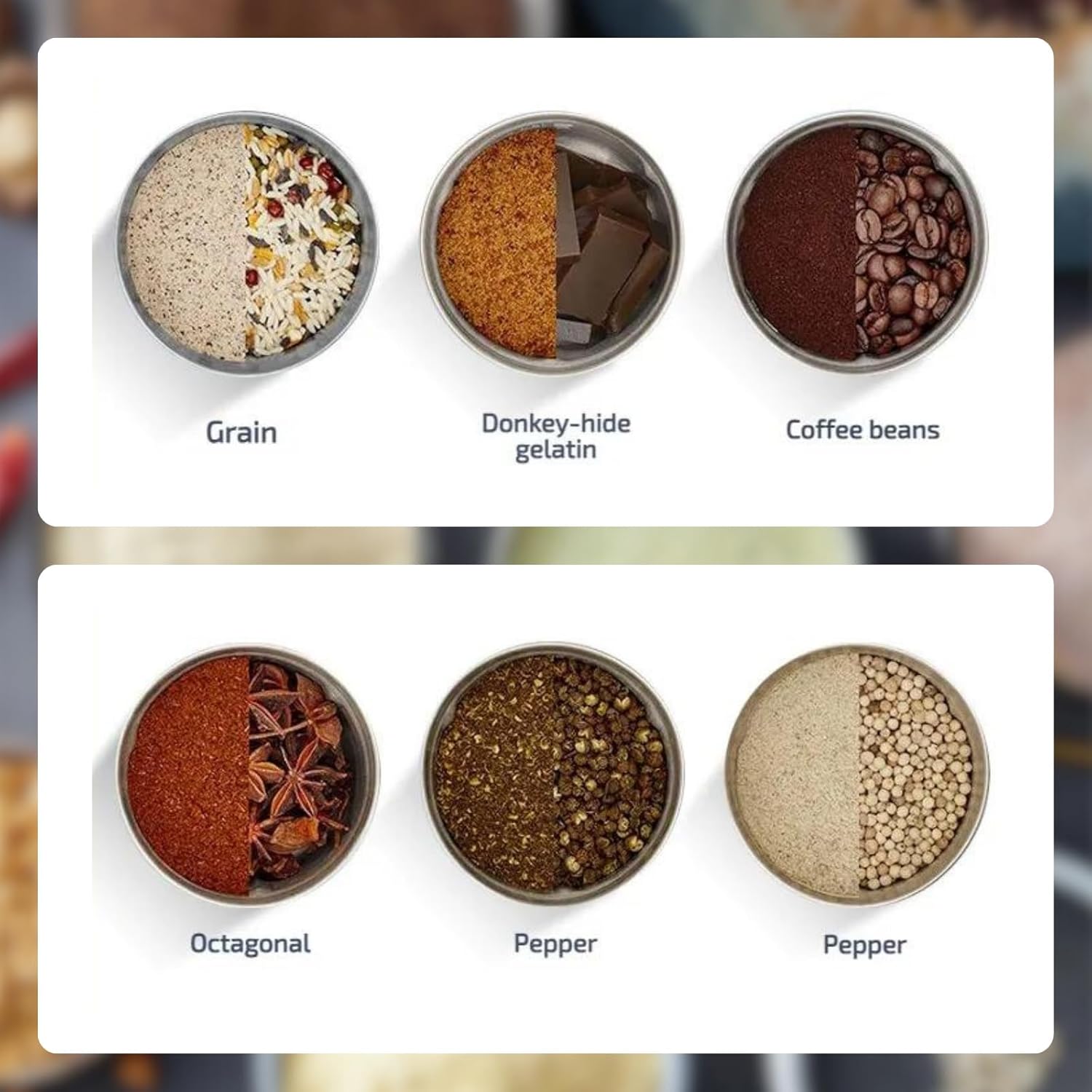 Multifunctional Electric Coffee & Spice Grinder - Stainless Steel Blade, Fine Powder, Home Use, Durable ABS Plastic Design