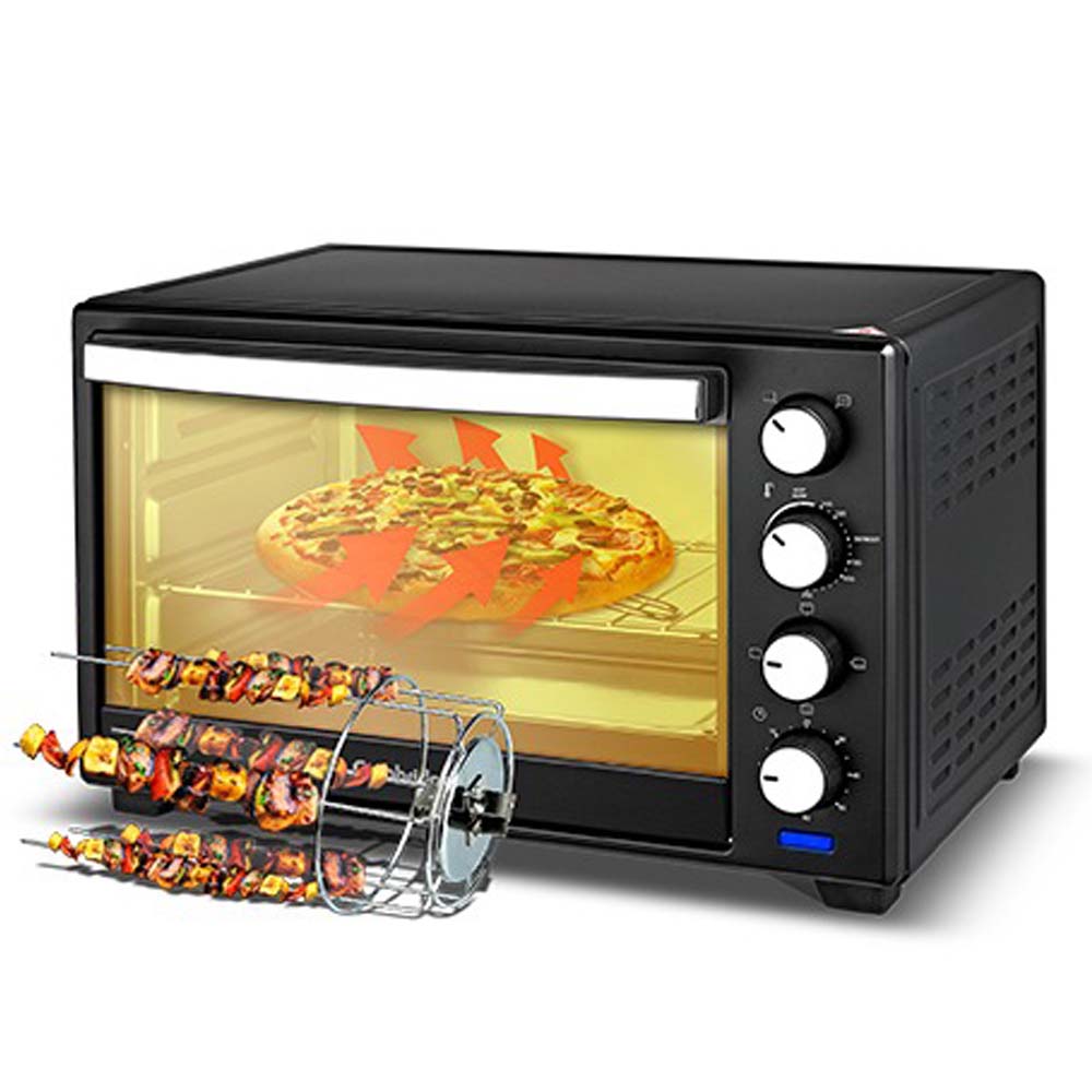 55L Electric Countertop Oven OE-1419 w/ Rotisserie & Convection - Auto Shut-Off, Stainless Steel Heating for Baking/Toasting/Broiling