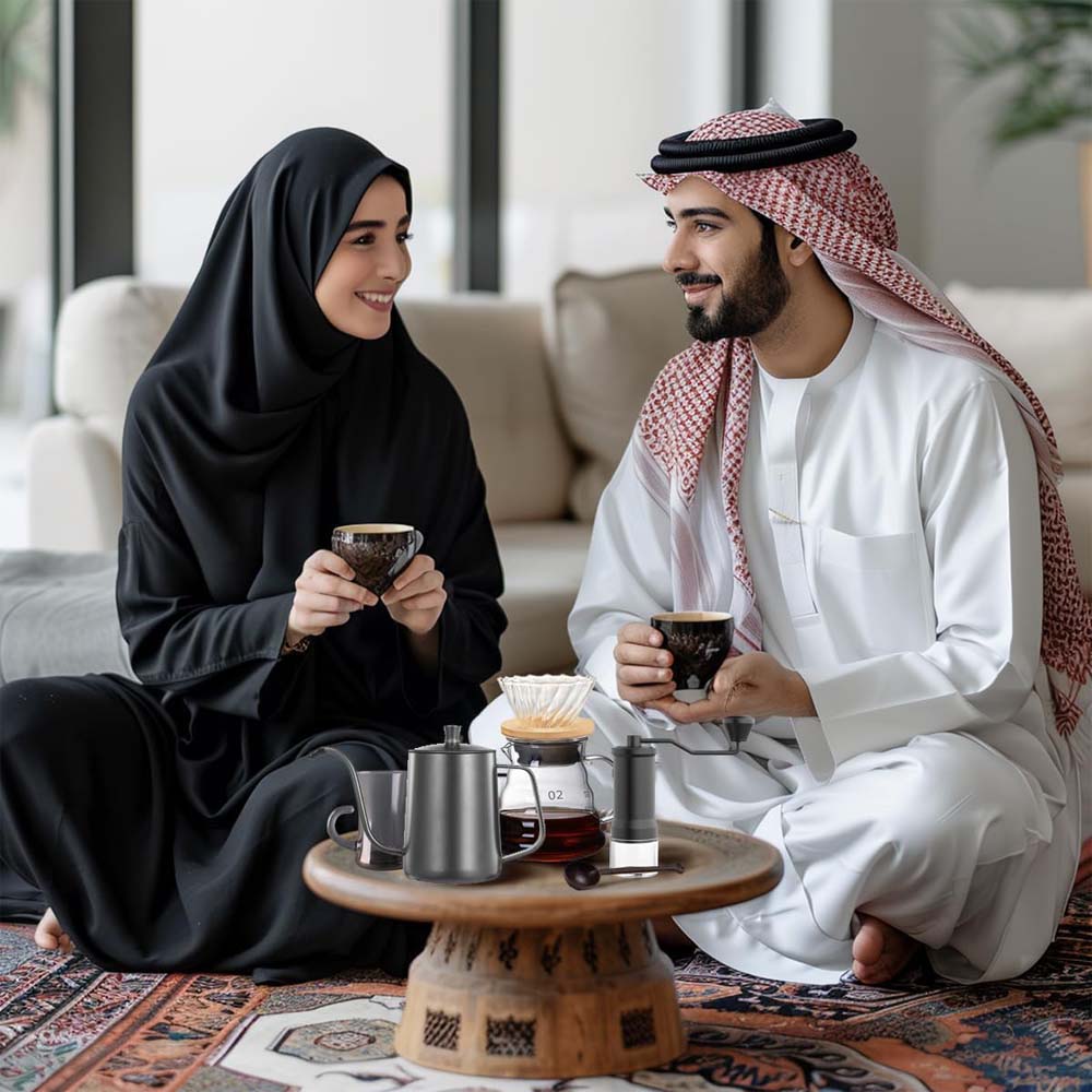 DX-2573 12-PC Pour Over Coffee Kit - Complete Set with Wooden Dripper & Travel Bag, Perfect Gift for Coffee Lovers