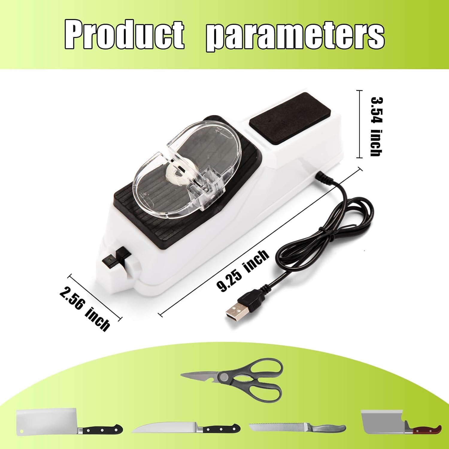 Premium Electric Knife Sharpener – Sturdy, Durable, and Stylish USB-Powered Tool for Safe and Efficient Sharpening