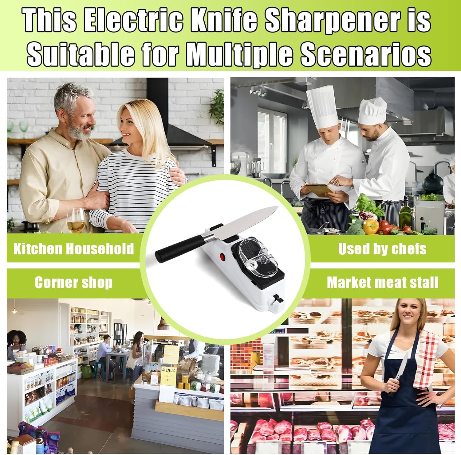 Premium Electric Knife Sharpener – Sturdy, Durable, and Stylish USB-Powered Tool for Safe and Efficient Sharpening