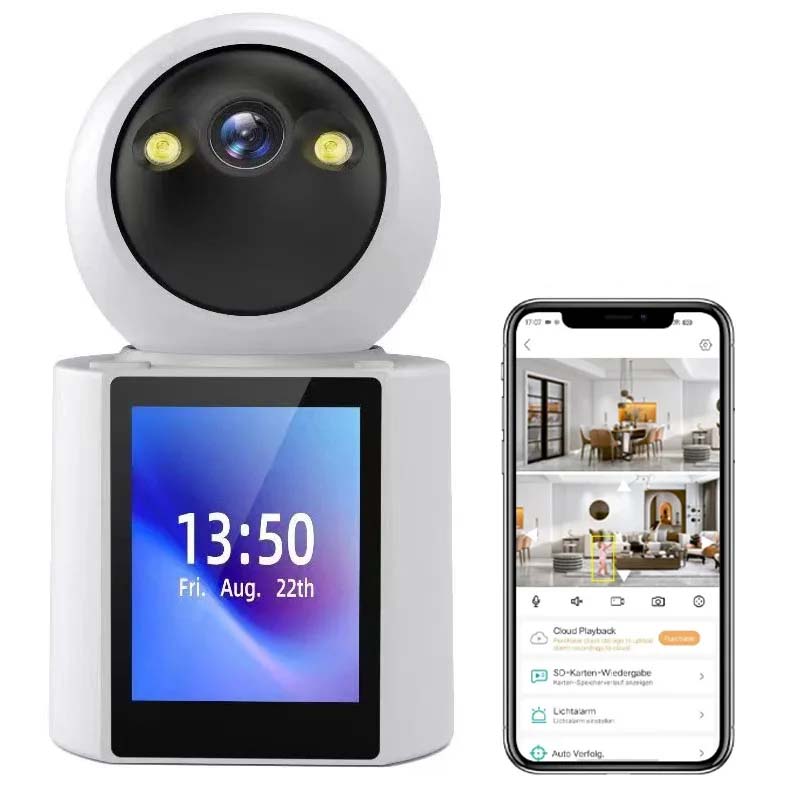 4K 6MP Smart PTZ IP Camera with AI Human Detection, Color Night Vision & One-Click Video Calling for Home Security