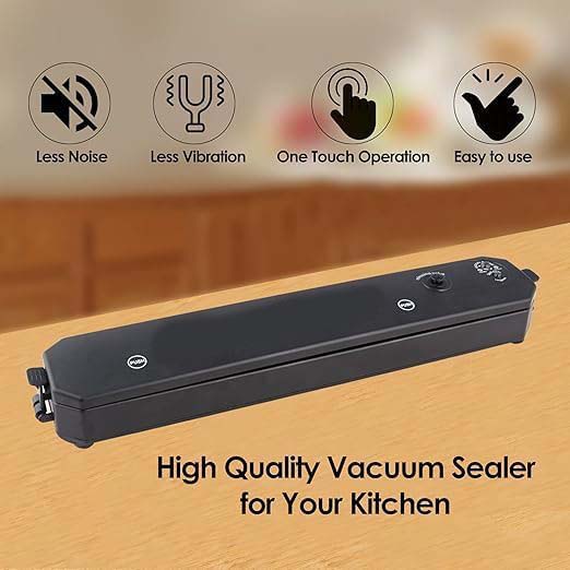 Powerful 90W Vacuum Sealer Machine | Automatic Air Sealing for Fresh Fruits, Meats, and Vegetables | Keep Food Fresh Longer