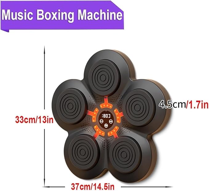 Music Boxing Machine – Electronic Smart Focus & Agility Training | Digital Boxing Target | Wall-Mounted Boxing Pad for Intense Boxing Machine & Boxing Target Workouts
