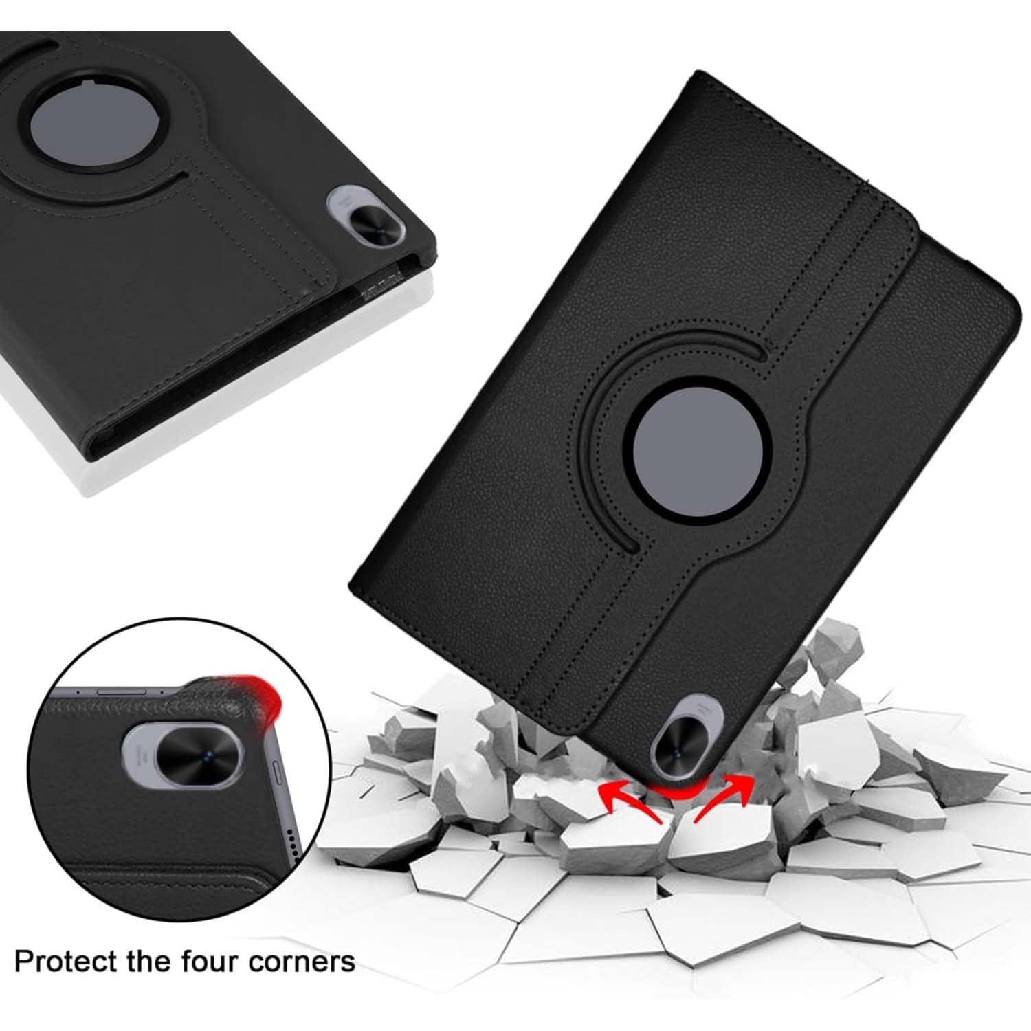 360° Rotating Leather Stand Cover Case Compitable for Huawei MatePad Air 11.5 - with Auto Wake/Sleep (Multi Colour)