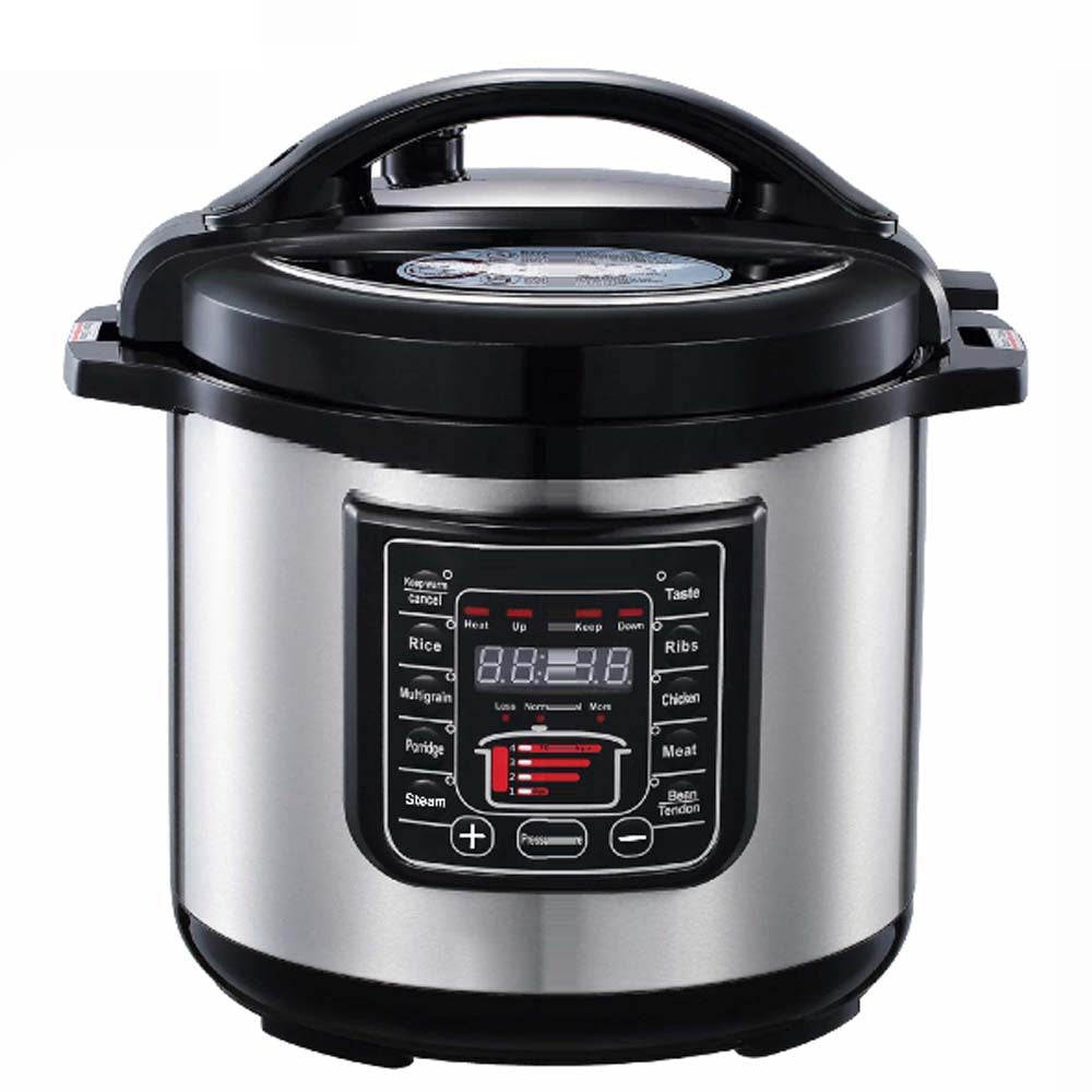6L Smart Digital Pressure Cooker - Non-Stick, Multi-Function Electric Rice Cooker with Microwave & Stainless Steel Design