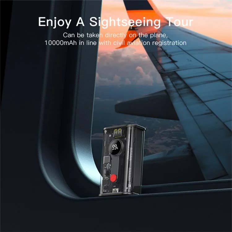 YP35 10000mAh Fast Charging Power Bank – LED Display Phone Charging Station