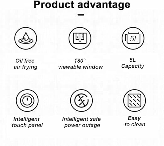 2400W Air Fryer | Powerful Cooking with LED Touch Panel, Large 8L Capacity, and Versatile Cooking Modes | Healthy Frying for Family Meals