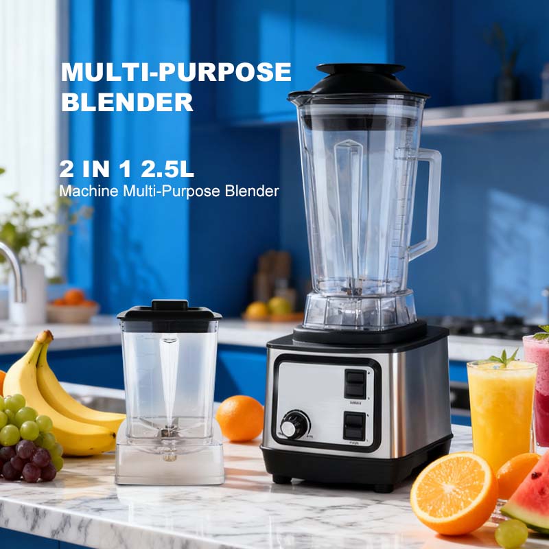 SC-2255 Multi-Purpose Juicer & Mixer 2-in-1 professional blender & food processor with silver coat for commercial kitchens.